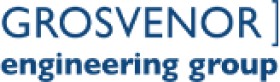 Logo for Grosvenor Engineering Group with the company name in capital letters: "GROSVENOR" on top and "engineering group" below it.